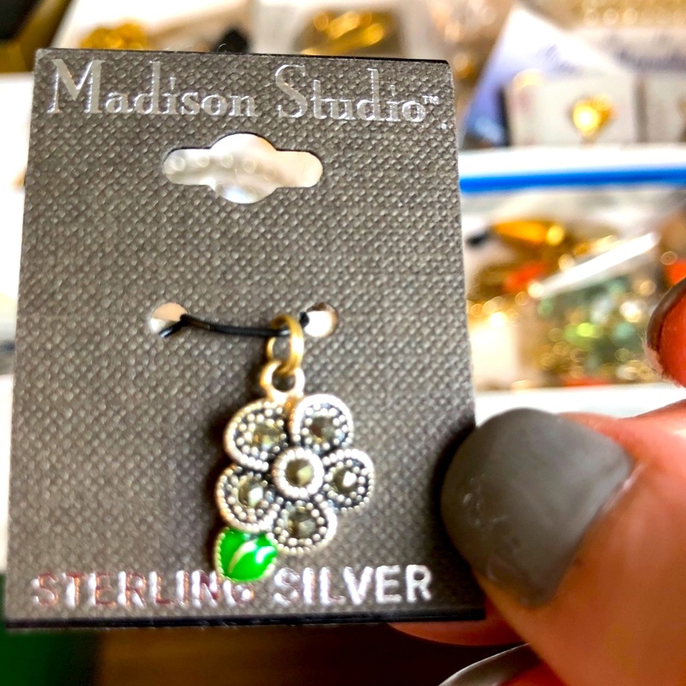 NWT Sterling Silver Flower Charm